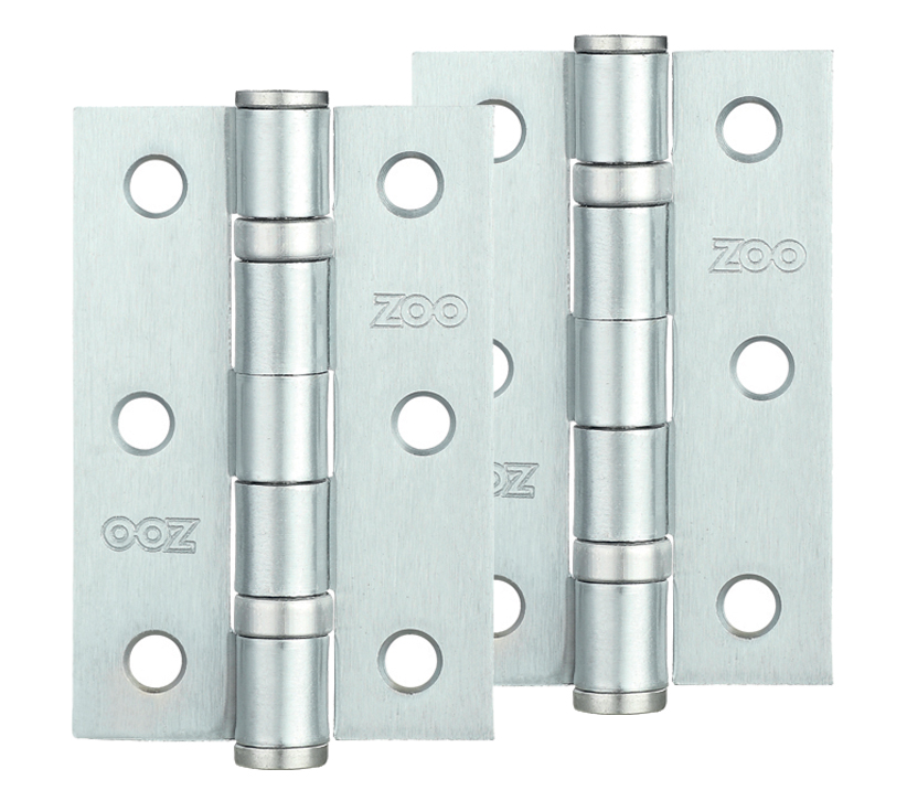 Zoo Hardware 3 Inch Steel Ball Bearing Door Hinges, Satin Chrome  (sold In Pairs)