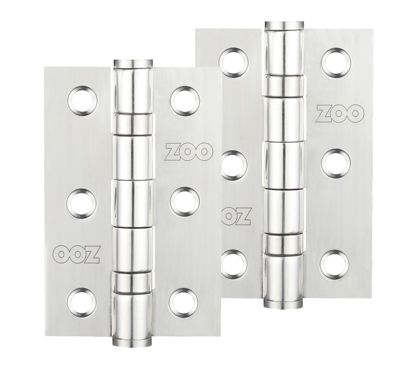 Zoo Hardware 3 Inch Grade 201 Hinge, Polished Stainless Steel  (sold In Pairs)
