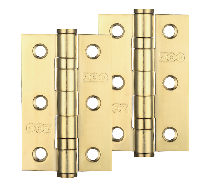 Zoo Hardware 3 Inch Grade 201 Hinge, Pvd Stainless Brass  (sold In Pairs)