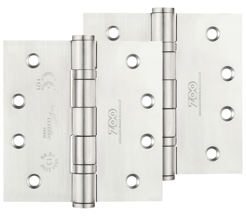 Zoo Hardware 4 Inch Grade 13 Ball Bearing Hinge, Satin Stainless Steel  (sold In Pairs)
