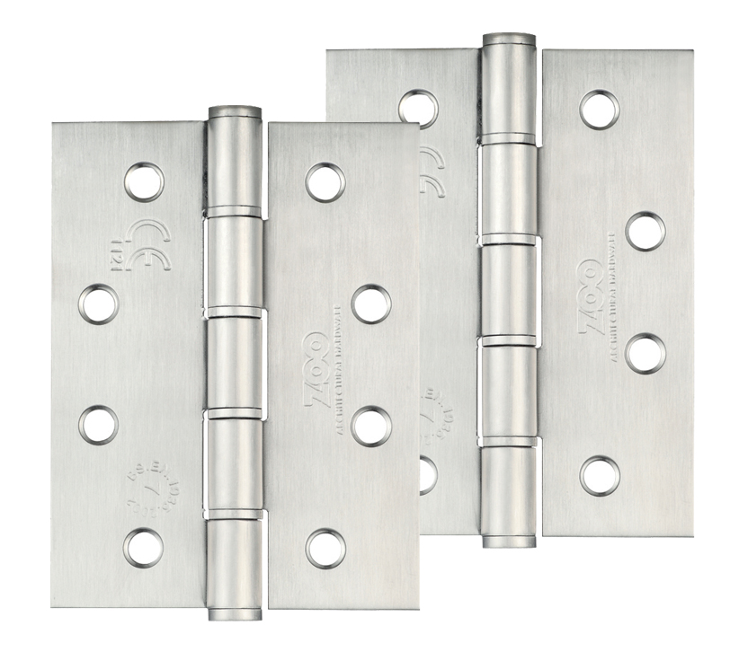 Zoo Hardware 4 Inch Grade 201 Washered Hinge, Satin Stainless Steel  (sold In Pairs)