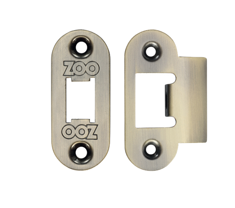 Zoo Hardware Radius Edge Face Plate And Strike Plate Accessory Pack, Florentine Bronze