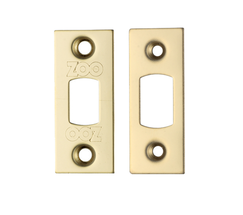 Zoo Hardware Face Plate And Strike Plate Accessory Pack, Pvd Stainless Brass