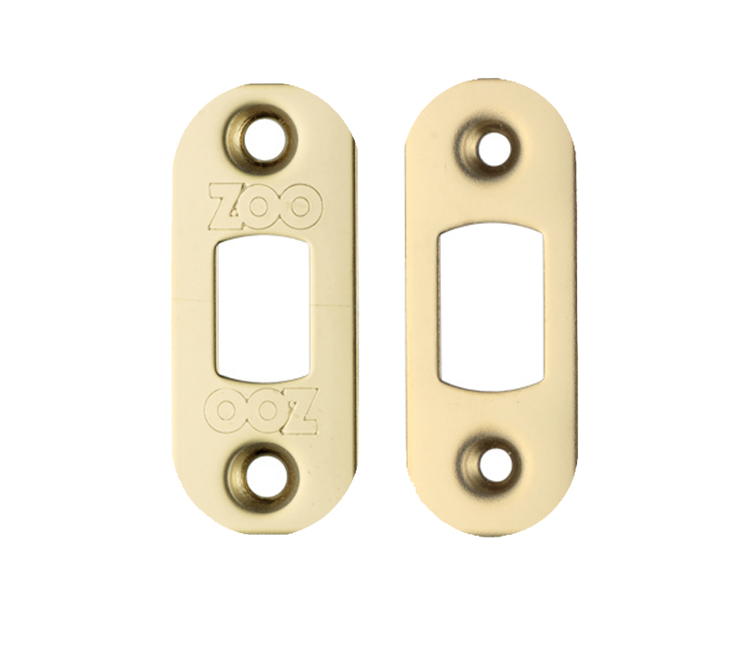 Zoo Hardware Radius Face Plate And Strike Plate Accessory Pack, Pvd Stainless Brass