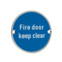 ZSS Door Sign - Fire Door Keep Clear,