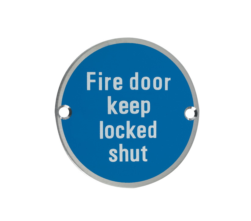 ZSS Door Sign - Fire Door Keep Locked Shut