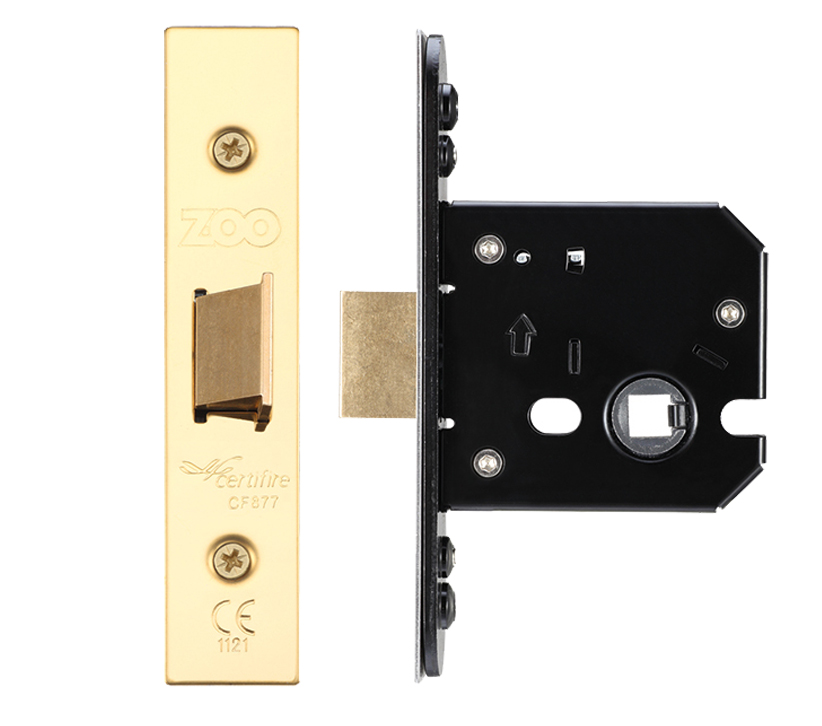 Zoo Hardware Flat Latch (67.5mm, 79.5mm Or 105.5mm), Pvd Stainless Brass