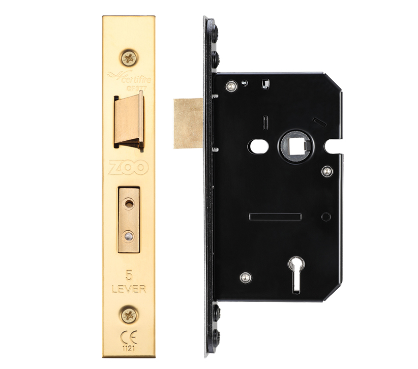 Zoo Hardware 3 Lever Sash Lock (67.5mm Or 79.5mm), Pvd Stainless Brass