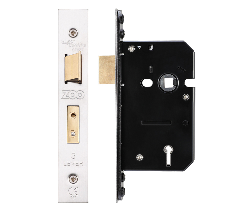 Zoo Hardware 5 Lever Sash Lock (64mm Or 76mm), Satin Stainless Steel