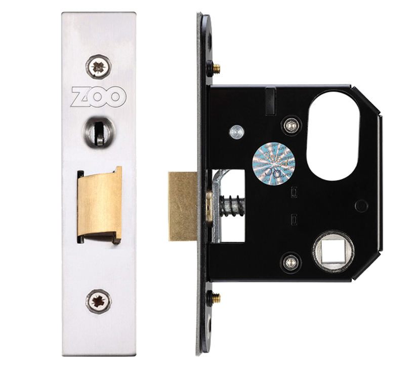 Zoo Hardware Uk Replacement Oval Night Latch (65.5mm Or 78mm), Satin Stainless Steel