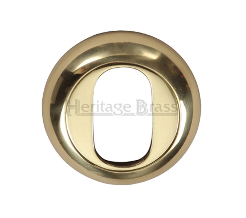 Heritage Brass Oval Key Escutcheon, Polished Brass