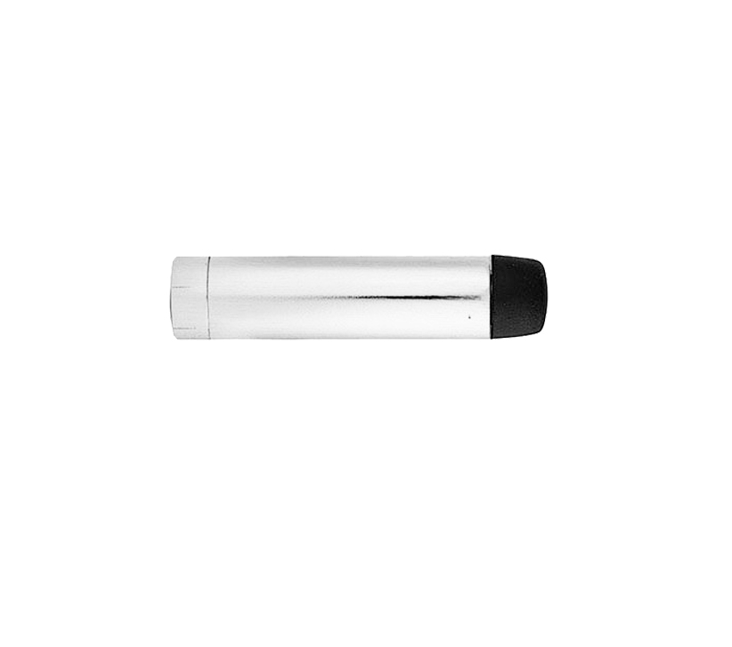Cylinder Wall Mounted Door Stop Without Rose (70mm Or 115.5mm Projection), Polished Chrome
