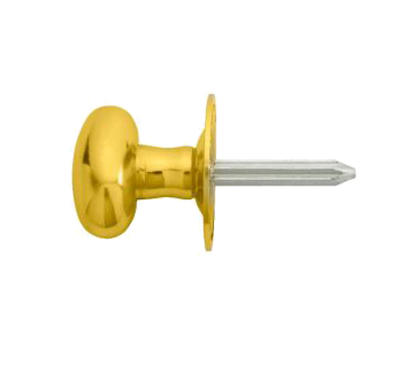Oval Thumbturn To Operate Rack Bolt (hardened Steel Spindle), Polished Brass