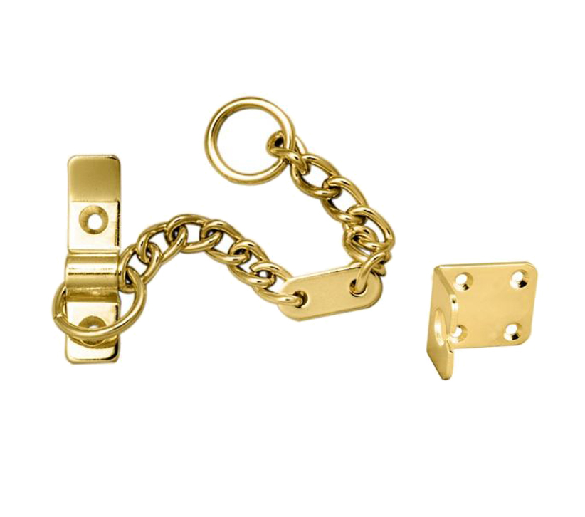 Heavy Door Chain, Polished Brass