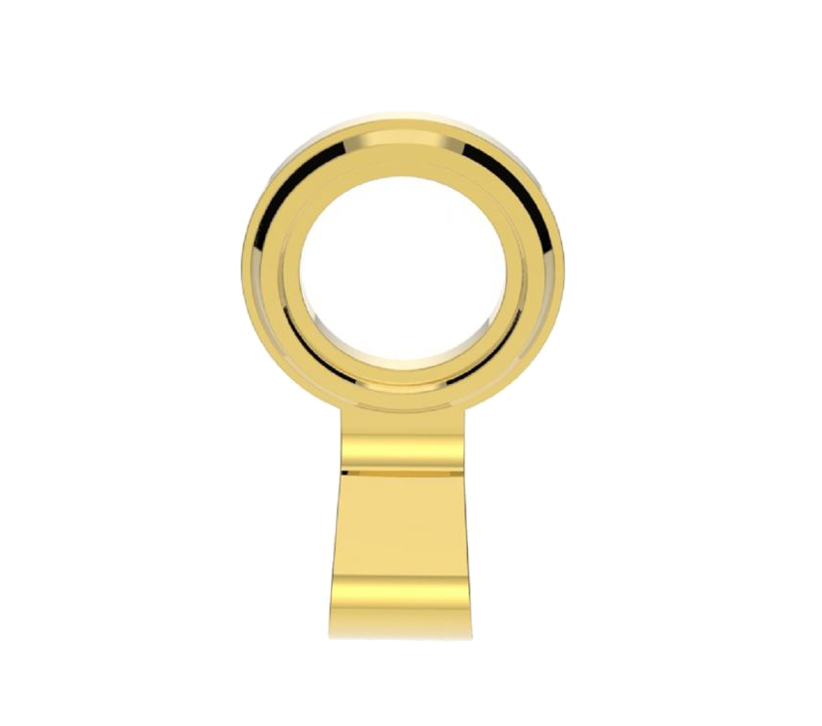 Architectural Quality Cylinder Latch Pull, Polished Brass
