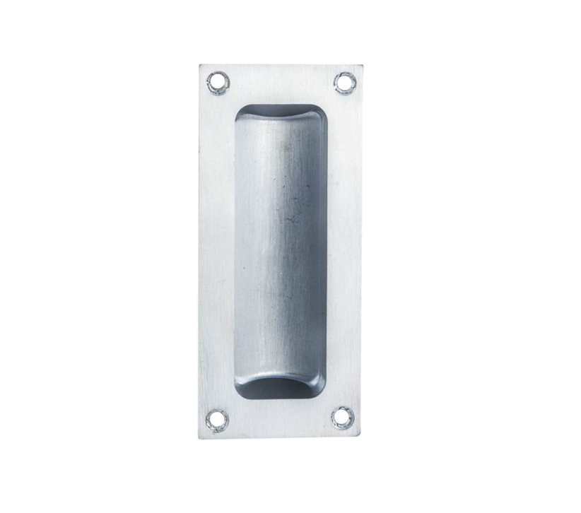 Fingertip Flush Pull Handles (102mm X 45mm), Satin Chrome