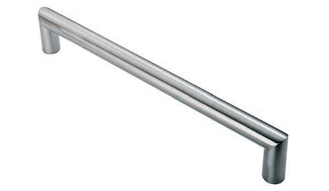 Eurospec Mitred Cabinet Pull Handle (96mm C/c Or 128mm C/c), Satin Stainless Steel