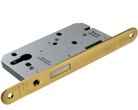 Eurospec Din Euro Profile Deadlock (contract), Satin Stainless Steel Or Pvd Stainless Brass Finish