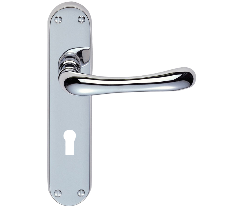 Manital Ibra Door Handles On Backplate, Polished Chrome (sold In Pairs)