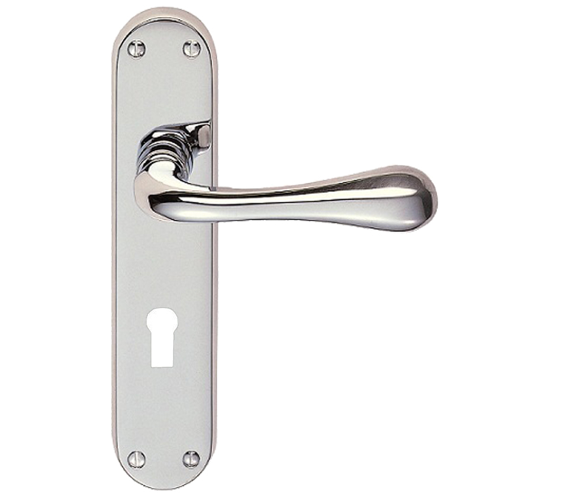 Manital Astro Door Handles On Backplate, Polished Chrome (sold In Pairs)