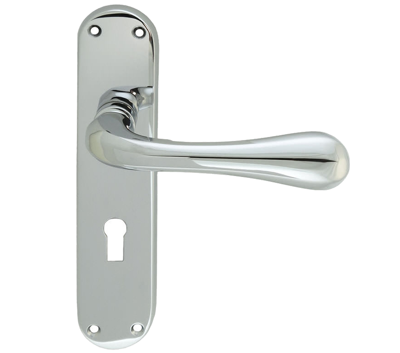 Manital Astro Door Handles On Backplate, Satin Chrome (sold In Pairs)