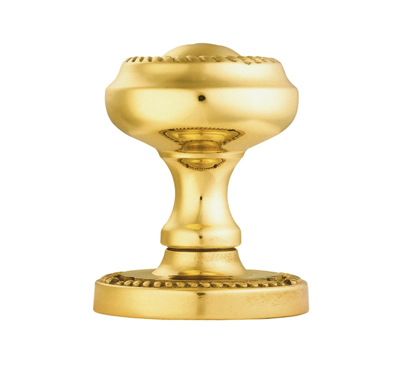 Mushroom Concealed Fix Mortice Door Knob, Polished Brass  (sold In Pairs)