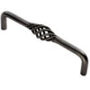 Fingertip Steel Cage Fixed Handle Cupboard Pull (128Mm Or 160Mm C/C), Antique Steel