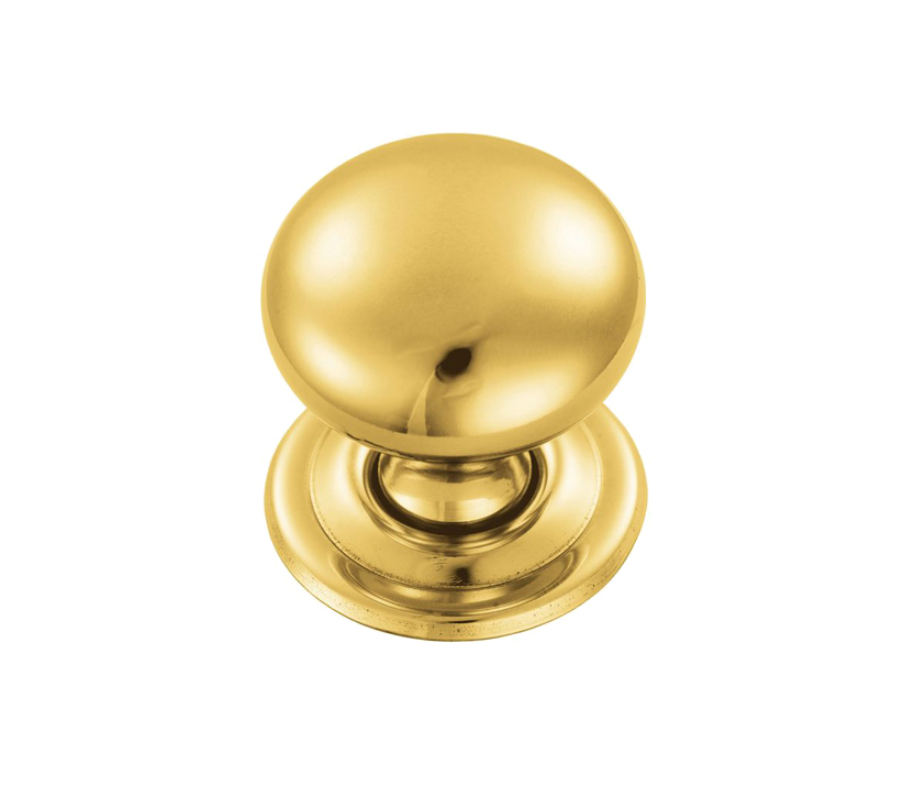 Fingertip Hollow Victorian Cupboard Knob, Polished Brass