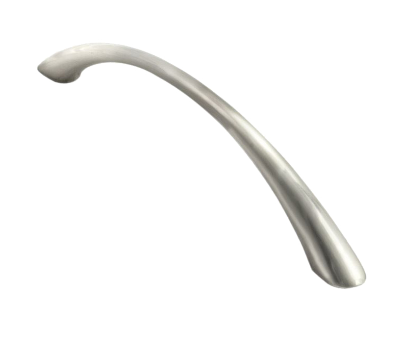 Fingertip Waisted Bow Cabinet Pull Handles (128mm Or 224mm C/c), Satin Nickel