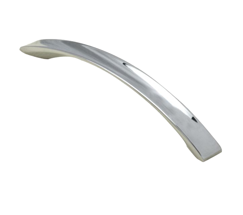 Fingertip Concave Bow Cupboard Pull Handle (128mm Or 162mm C/c), Polished Chrome