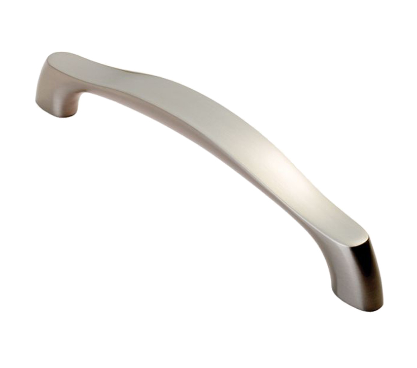 Fingertip Chunky Arched Grip Pull Handle (128mm Or 160mm C/c), Satin Nickel