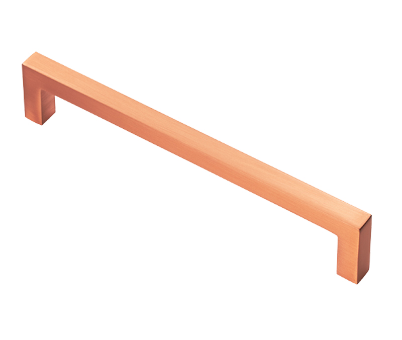 Fingertip Block Cabinet Pull Handles (160mm C/c), Satin Copper