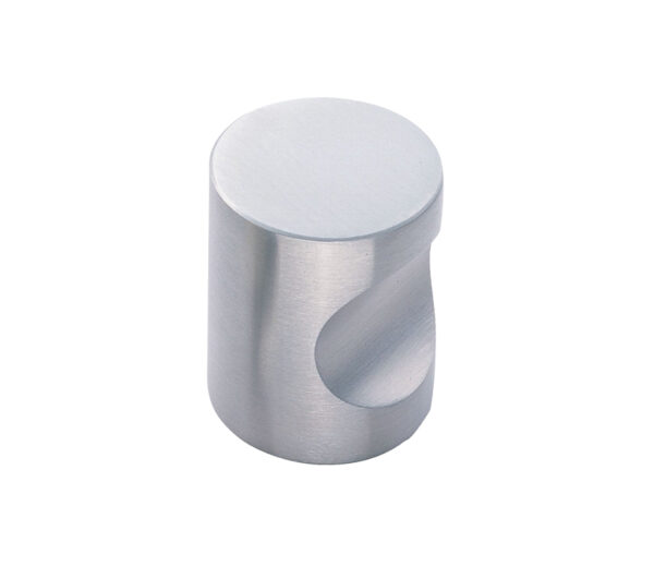 Fingertip Stainless Steel Cylindrical Cupboard Knob, Satin Stainless Steel