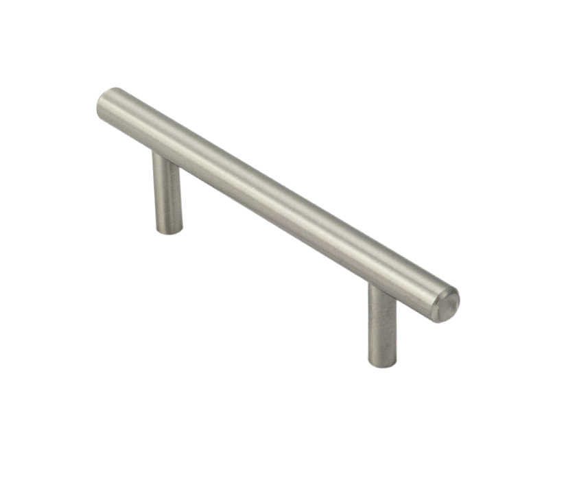 Fingertip Mini T Bar Cabinet Pull Handle (64mm C/c), Satin Nickel