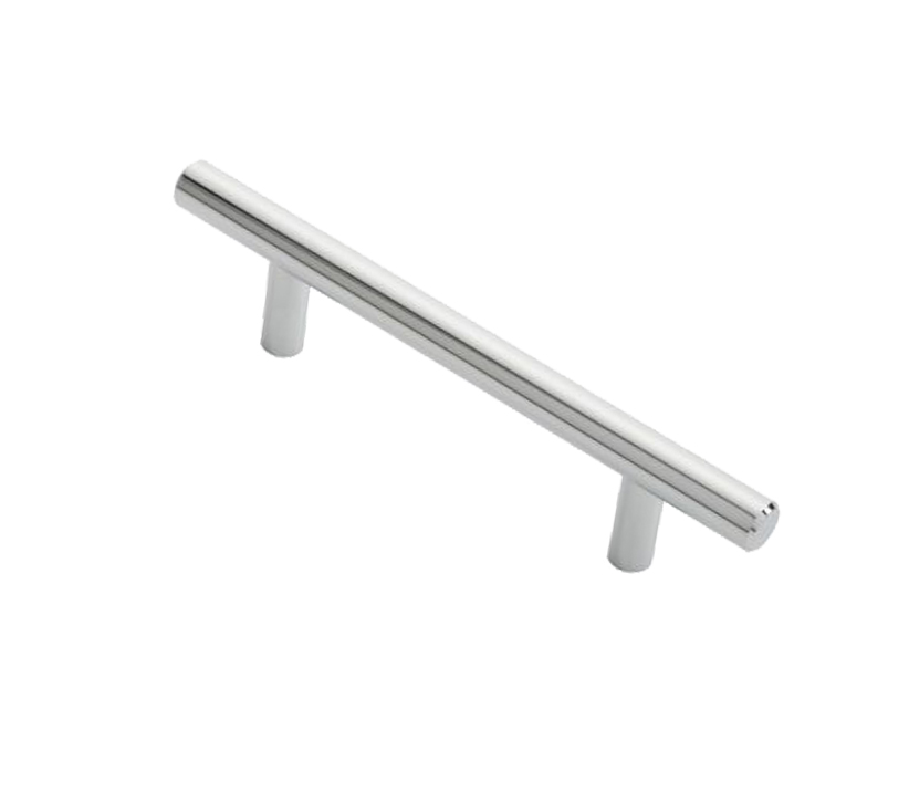 Fingertip Steel T Bar Cabinet Handle (multiple Sizes), Polished Chrome