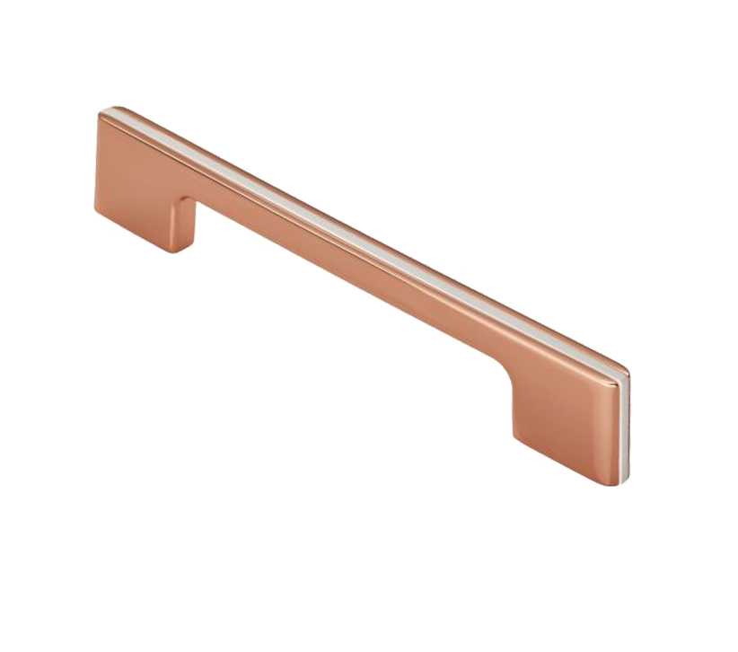 Fingertip Harris Cupboard Pull Handle (128mm, 160mm Or 192mm), Copper With White Inlay