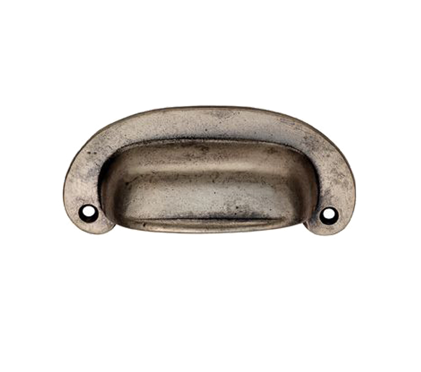 Fingertip Oval Plate Cup Handle (86mm C/c), Pewter