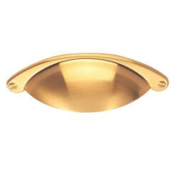 Traditional Cupboard Cup Pull Handle (64Mm C/C), Satin Brass