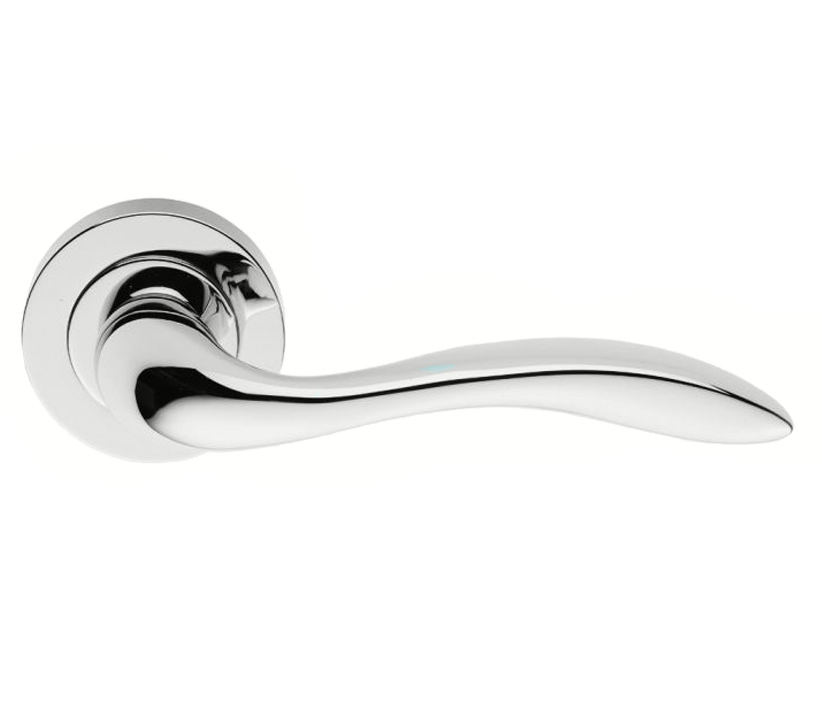 Manital Giava Door Handles On Round Rose, Polished Chrome (sold In Pairs)