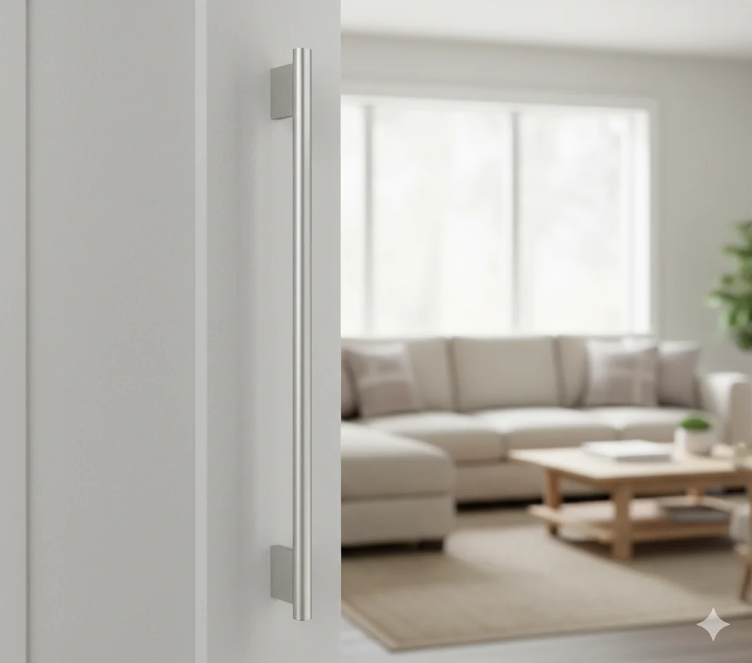 Lucia Gst Pull Handle For Sliding Doors (450Mm), Aluminium Stainless Steel Effect 3 Lucia Gst Pull Handle For Sliding Doors (450Mm), Aluminium Stainless Steel Effect - Image 3