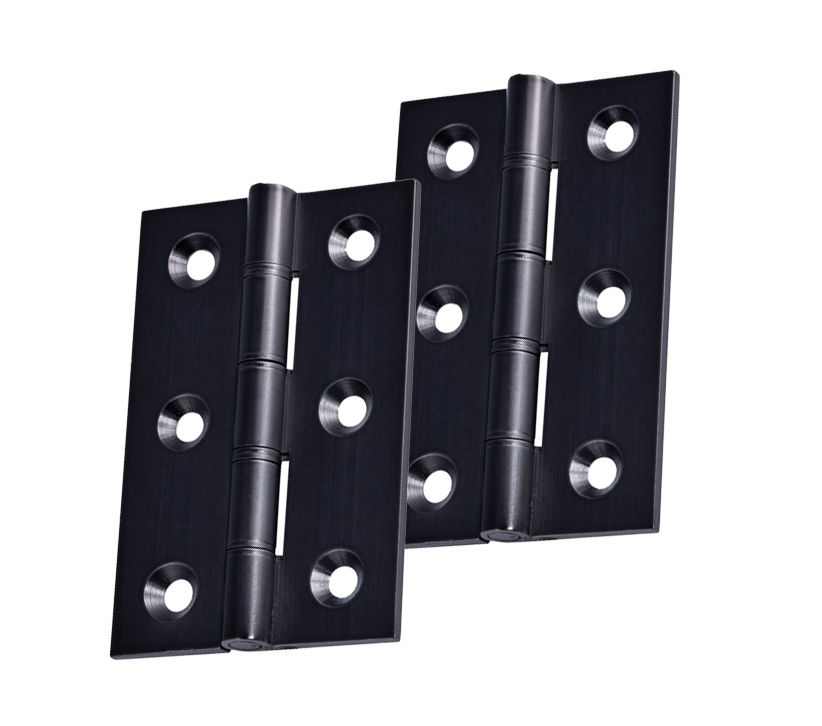 3 Inch Double Washered Hinges, Matt Black  (sold In Pairs)