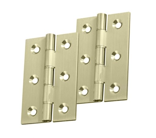 3 Or 4 Inch Double Washered Hinges, Satin Brass (sold in pairs)