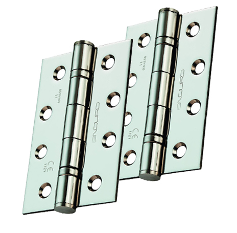 Eurospec Enduro 4 Inch (67mm Width) Fire Rated Grade 11 Ce Ball Bearing Hinges, Satin Stainless Steel Finish  (sold In Pairs)