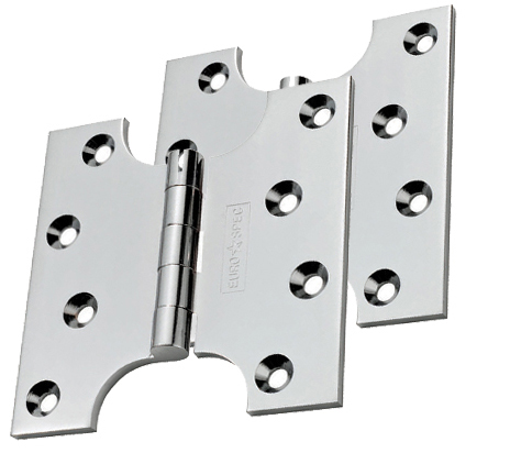 Eurospec 4 Inch Parliament Hinges, Polished Chrome Or Satin Chrome  (sold In Pairs)