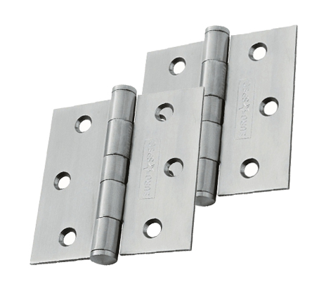 Eurospec 3 Inch Stainless Steel Plain Butt Hinges, Polished Or Satin Stainless Steel Finish  (sold In Pairs)