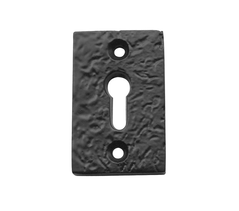 Frelan Hardware Rectangular Standard Profile Escutcheon, Black Antique