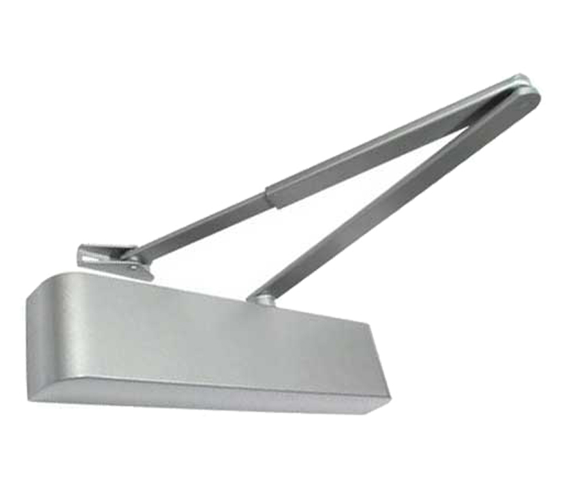 Frelan Hardware Contract Size 2-4 Overhead Door Closer With Matching Arm, Silver Enamelled