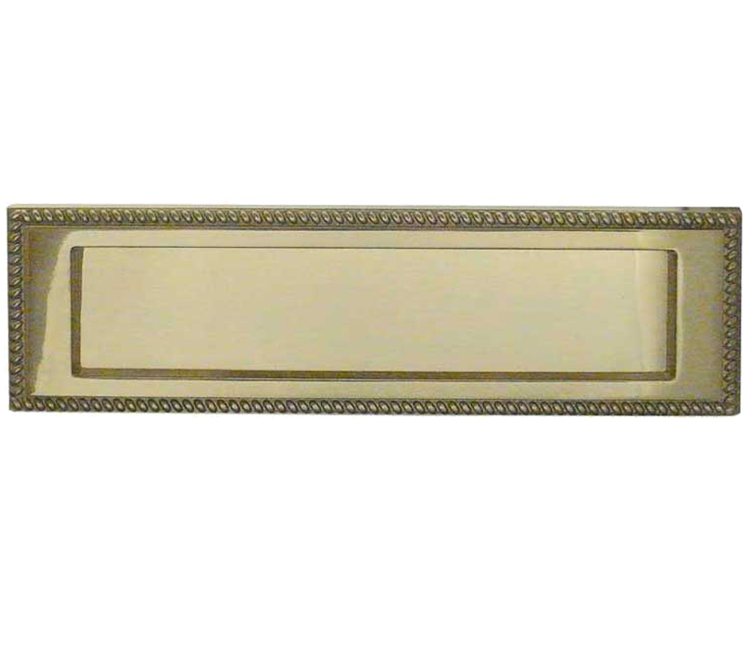 Frelan Hardware Georgian Brass Letterplate (254mm X 76mm), Polished Brass