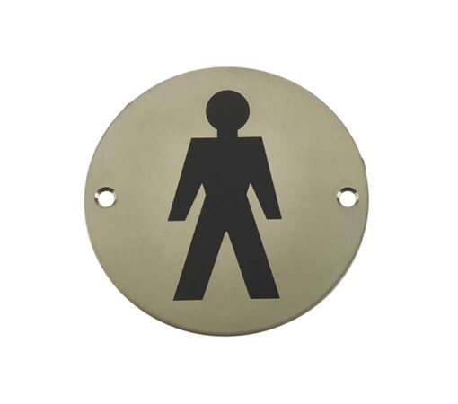 Male Pictogram Sign (75mm Diameter)
