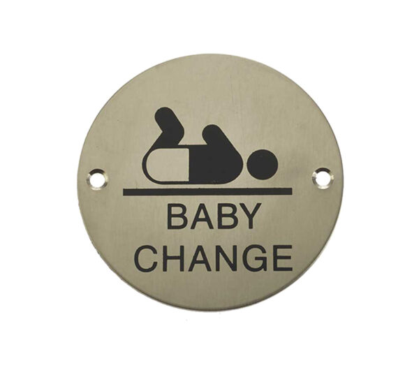 Baby Change Pictogram Sign (75mm Diameter)